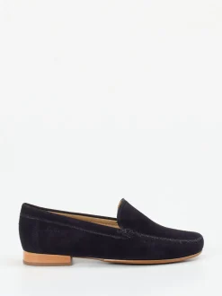 Sioux – Mokassin aus Veloursleder Dunkelblau