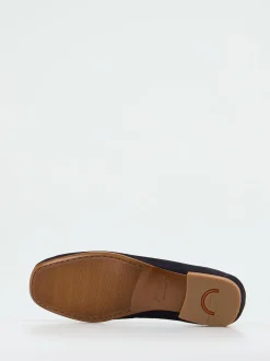 Sioux – Mokassin aus Veloursleder Dunkelblau