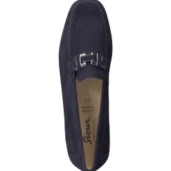 Sioux – Mokassin-Loafer aus Veloursleder Dunkelblau