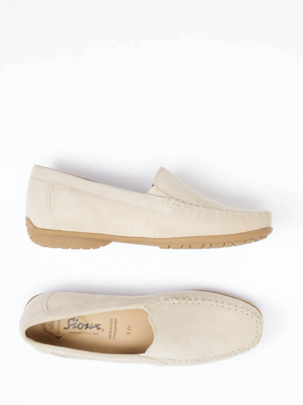 Sioux – Mokassins aus Veloursleder beige