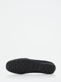 Sioux – Mokassin-Slipper aus Veloursleder Dunkelblau