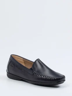 Sioux – Mokassin-Slipper aus Kalbleder Dunkelblau