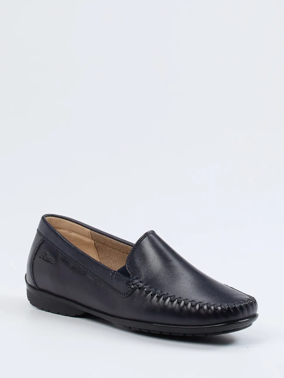 Sioux – Mokassin-Slipper aus Kalbleder Dunkelblau