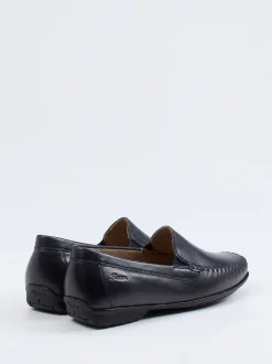 Sioux – Mokassin-Slipper aus Kalbleder Dunkelblau