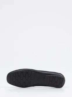 Sioux – Mokassin-Slipper aus Kalbleder Dunkelblau