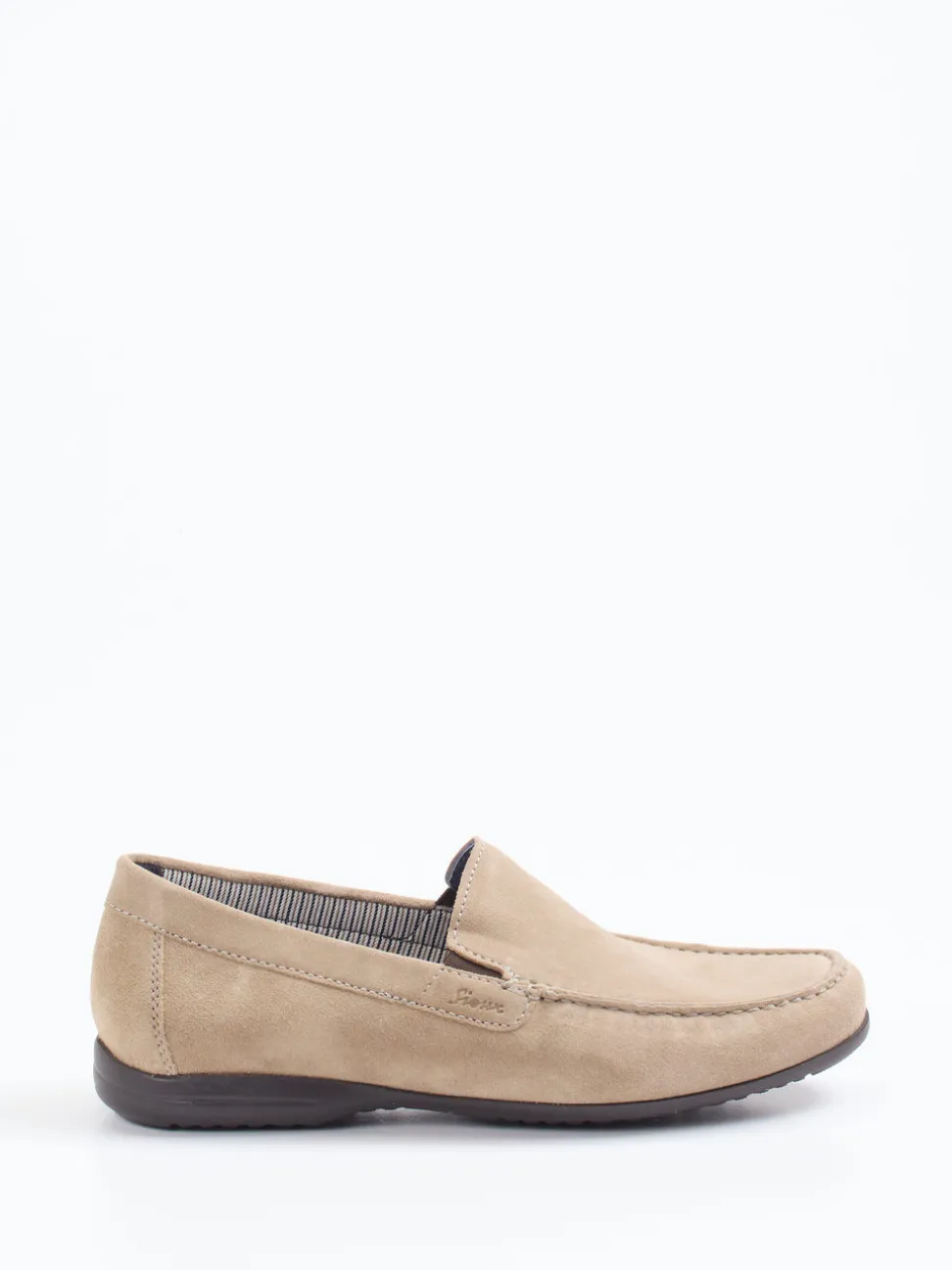 Sioux – Mokassin-Slipper aus Veloursleder beige