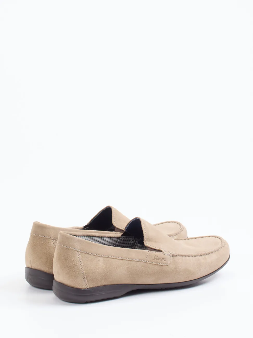 Sioux – Mokassin-Slipper aus Veloursleder beige
