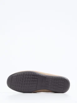 Sioux – Mokassin-Slipper aus Veloursleder beige