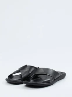 Sioux – Pantolette aus Lammleder in Schwarz