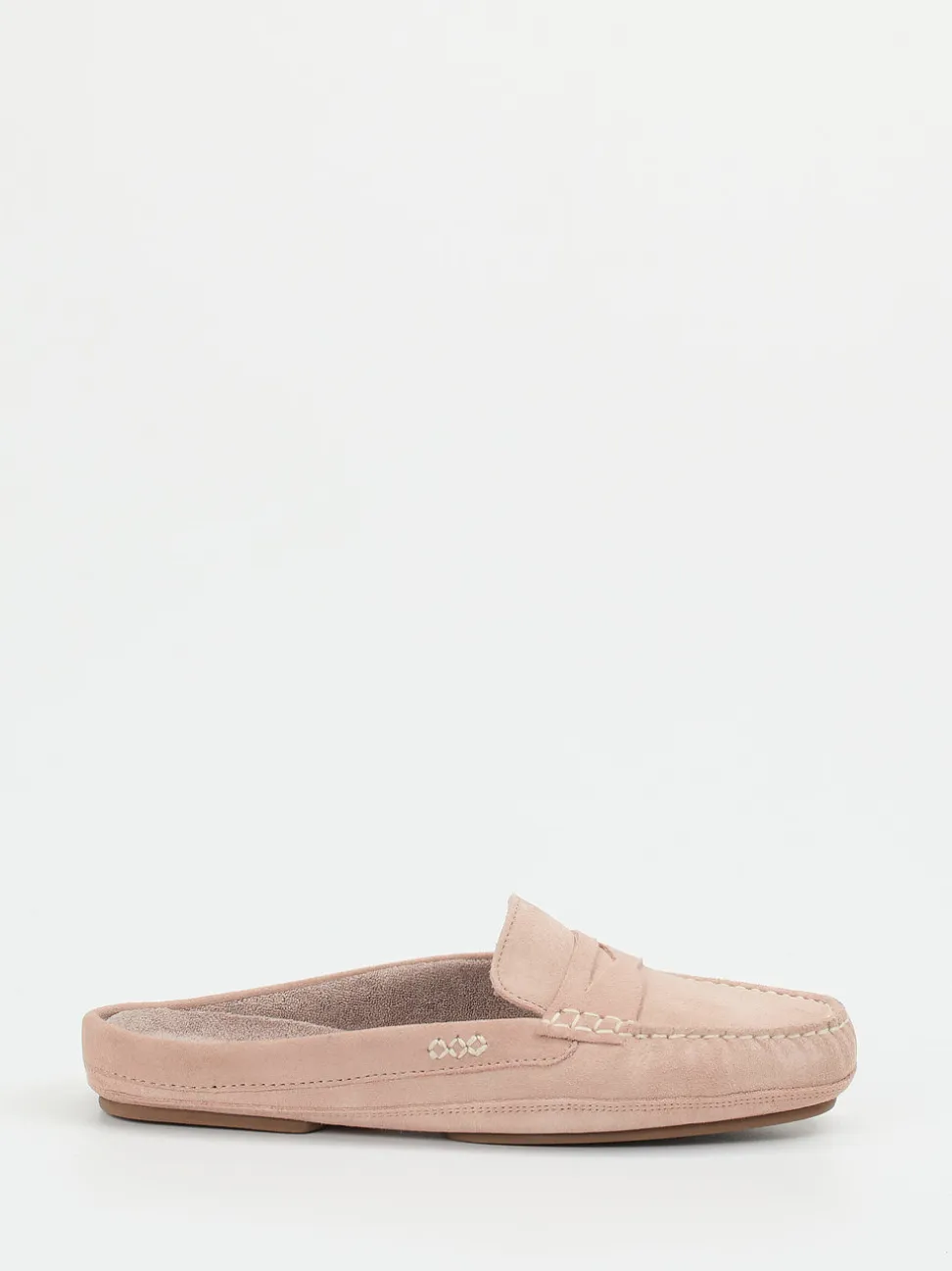Sioux – Pantolette aus Veloursleder Rosébeige