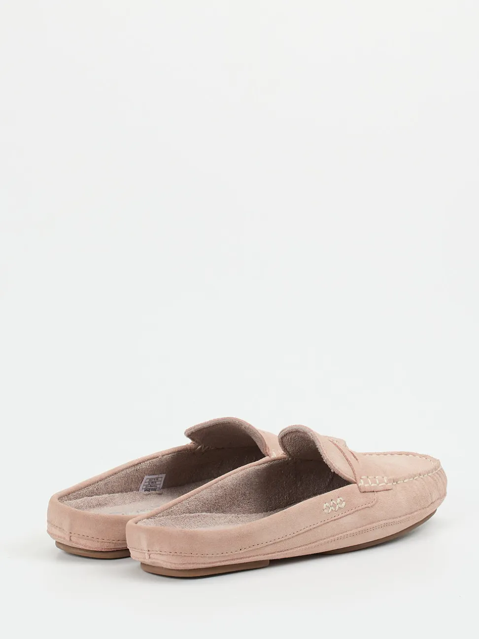 Sioux – Pantolette aus Veloursleder Rosébeige
