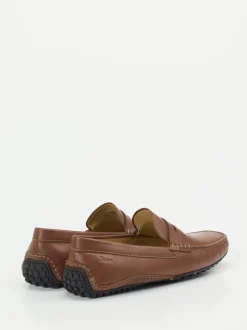 Sioux – Penny Loafer aus Kalbleder Mittelbraun