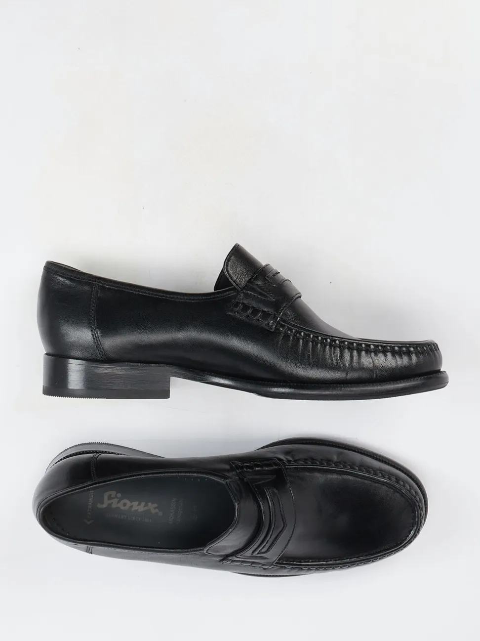 Sioux – Penny Loafer aus Kalbleder Schwarz