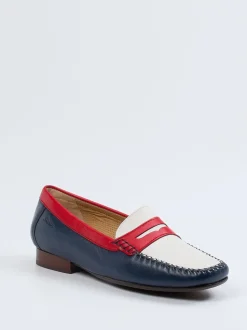 Sioux – Penny Loafer aus Kalbleder im Marine-Look