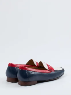 Sioux – Penny Loafer aus Kalbleder im Marine-Look