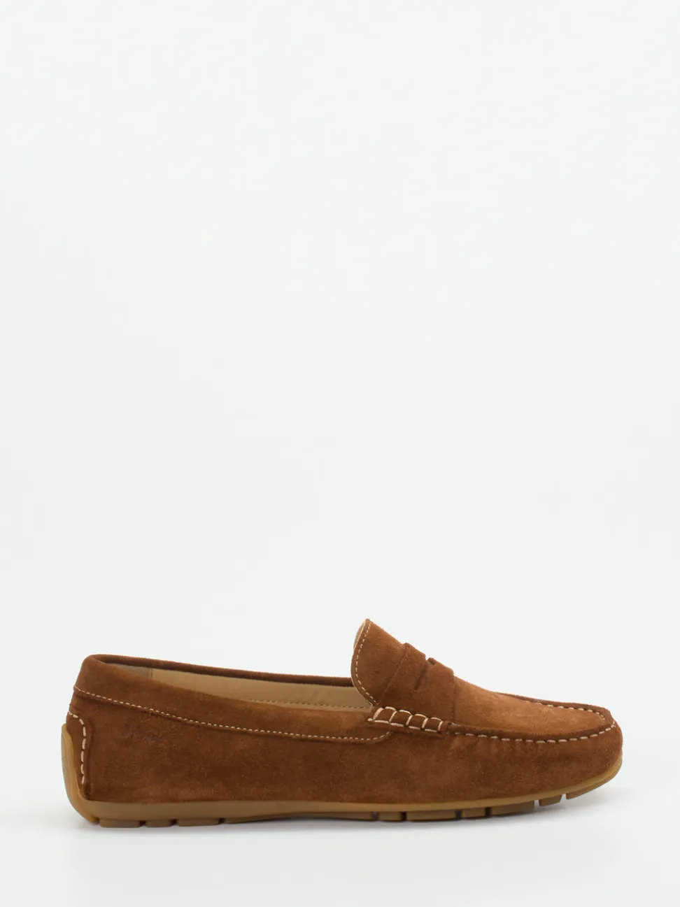 Sioux – Penny Loafer aus Veloursleder Rostbraun