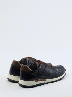 Sioux – Retro-Sneaker aus geprägtem Leder blau