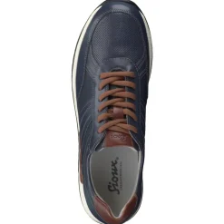 Sioux – Retro-Sneaker aus geprägtem Leder blau