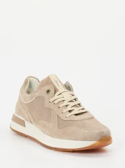 Sioux – Retro-Sneaker aus Veloursleder beige