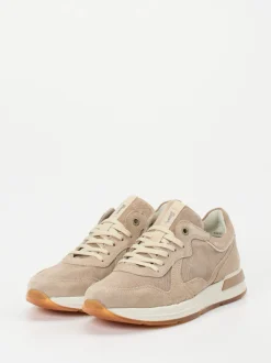 Sioux – Retro-Sneaker aus Veloursleder beige
