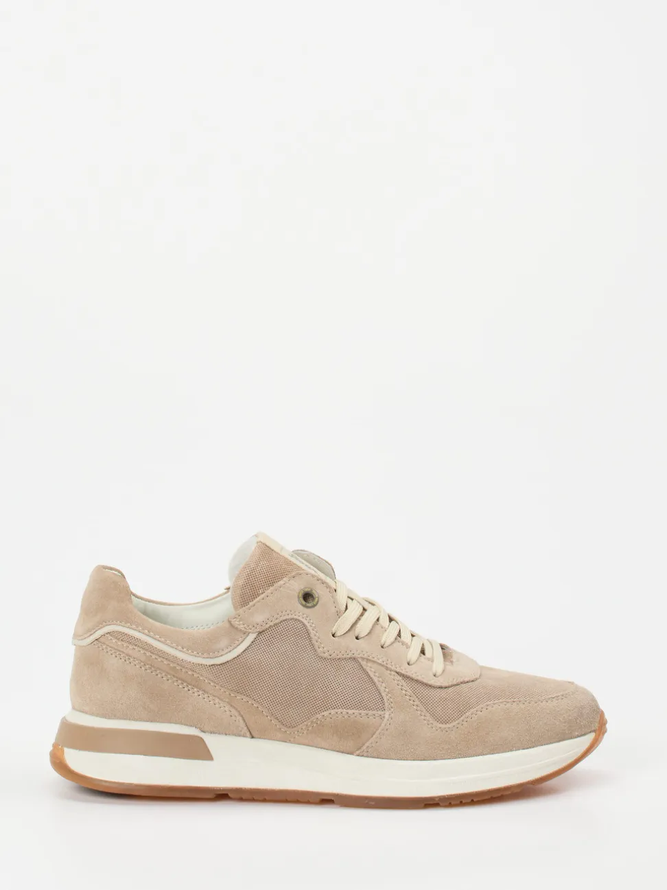 Sioux – Retro-Sneaker aus Veloursleder beige