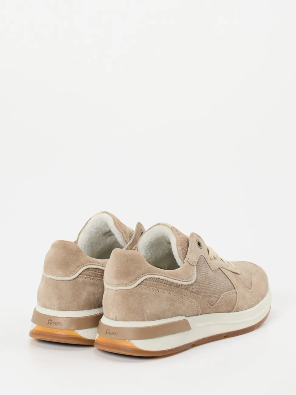 Sioux – Retro-Sneaker aus Veloursleder beige