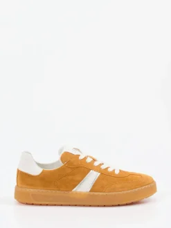 Sioux – Retro-Sneaker aus Veloursleder Cognac