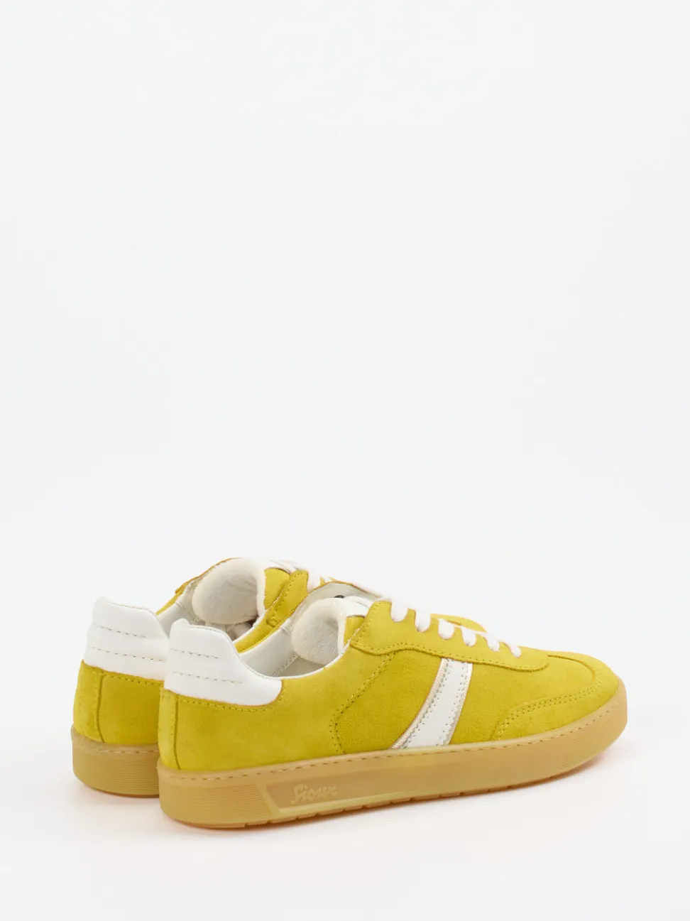 Sioux – Retro-Sneaker aus Veloursleder Senfgelb