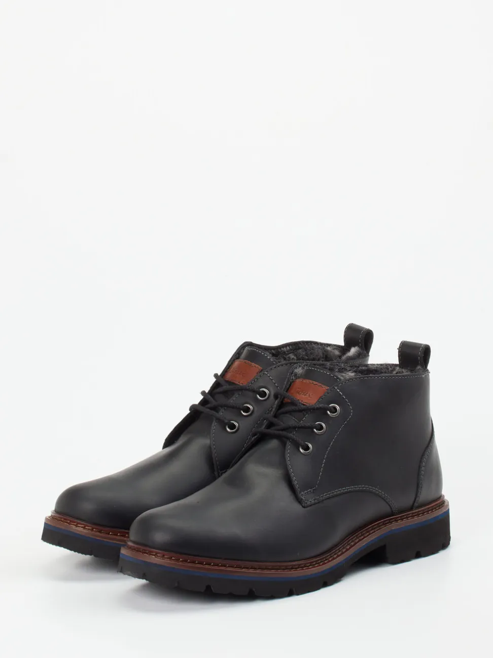 Sioux – Schnürboots aus Fettleder schwarz