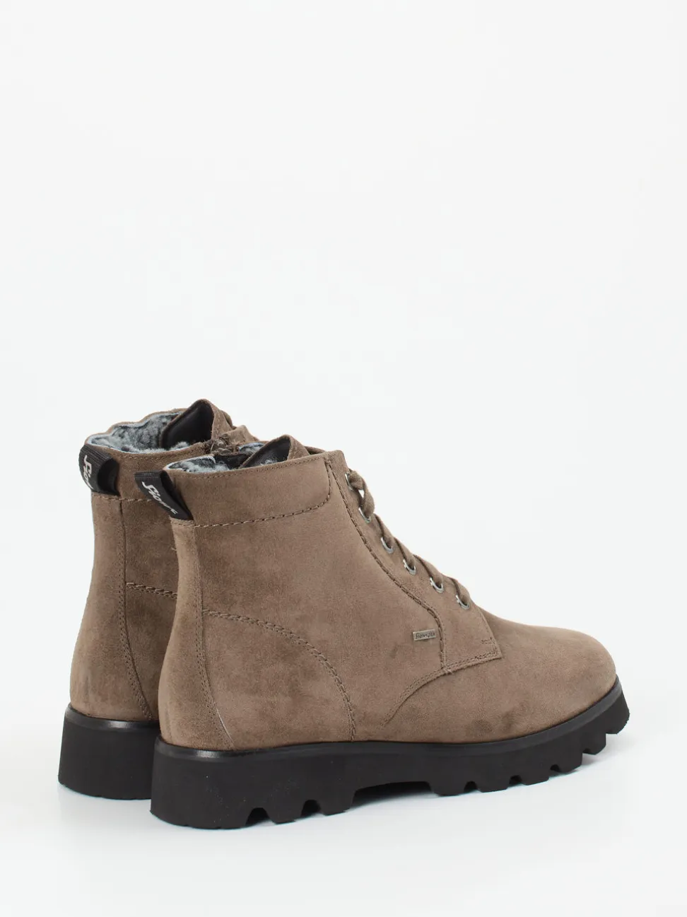 Sioux – Schnürboots aus Veloursleder taupe