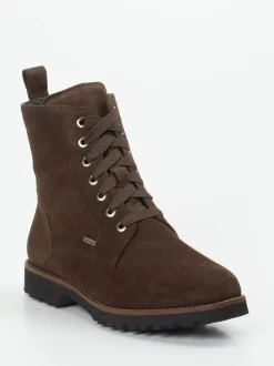 Sioux – Schnürboots aus Veloursleder dunkelbraun