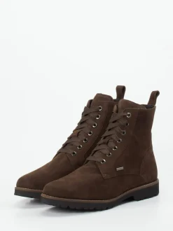 Sioux – Schnürboots aus Veloursleder dunkelbraun