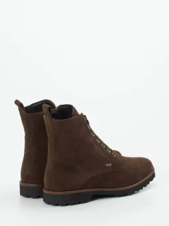 Sioux – Schnürboots aus Veloursleder dunkelbraun