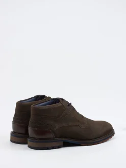 Sioux – Schnürboots aus Veloursleder dunkelbraun