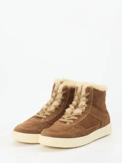 Sioux – Schnürboots aus Veloursleder braun