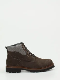 Sioux – Schnürboots aus Veloursleder dunkelbraun