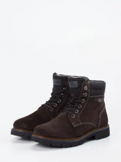 Sioux – Schnürboots aus Veloursleder dunkelbraun