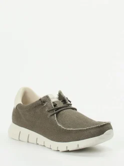 Sioux – Schnürschuh aus Canvas in Olivgrau