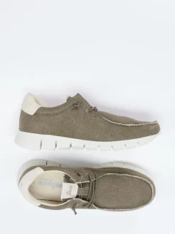 Sioux – Schnürschuh aus Canvas in Olivgrau