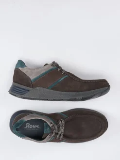 Sioux – Schnürschuh aus Veloursleder Dunkelbraun