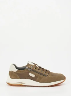Sioux – Schnürschuh aus Veloursleder olivgrün