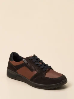 Sioux – Schnürsneaker aus Fettleder dunkelbraun