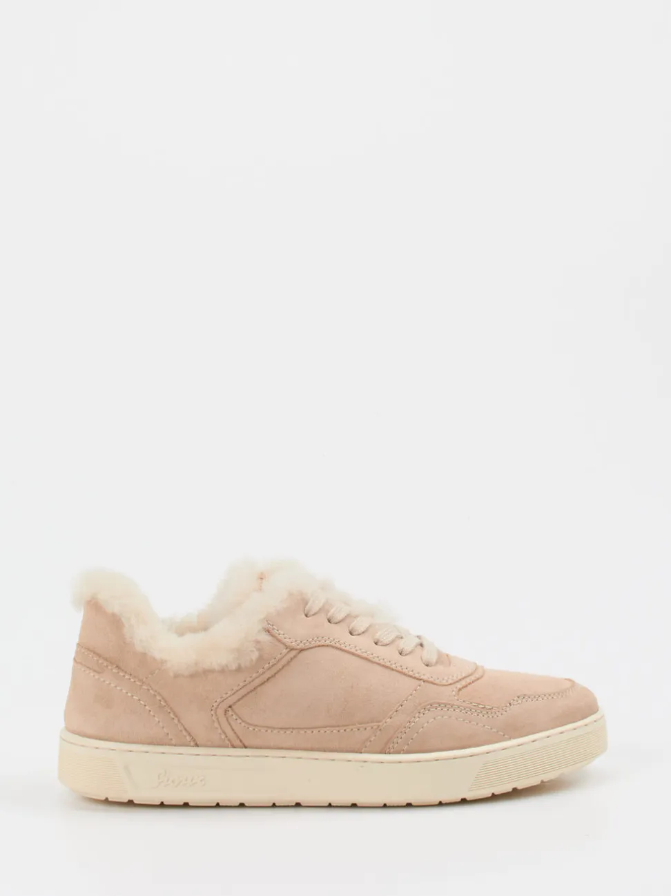 Sioux – Schnürsneaker aus Veloursleder beige