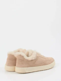 Sioux – Schnürsneaker aus Veloursleder beige