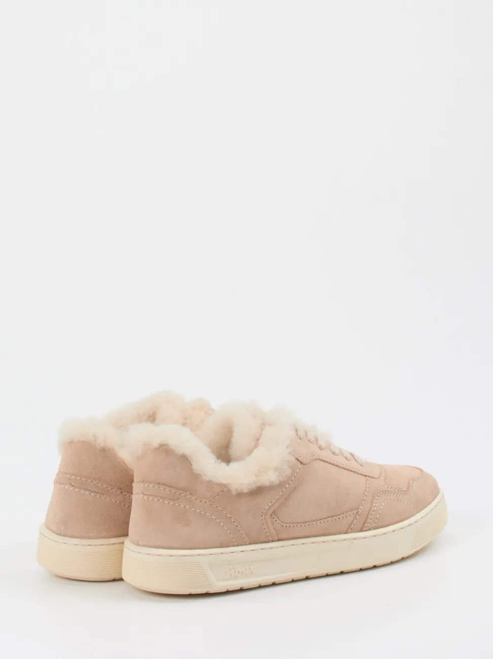 Sioux – Schnürsneaker aus Veloursleder beige