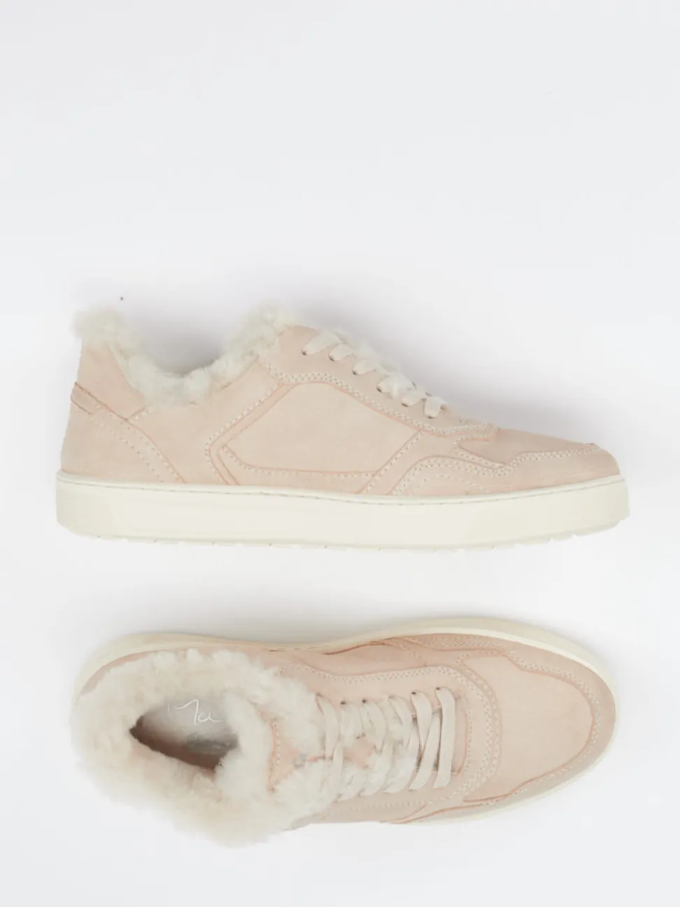 Sioux – Schnürsneaker aus Veloursleder beige