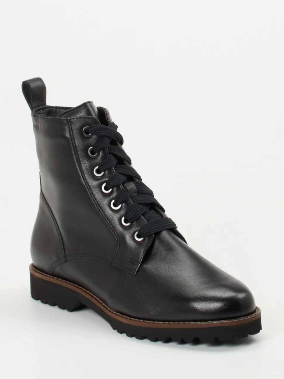 Sioux – Schnürstiefelette aus Kalbleder schwarz