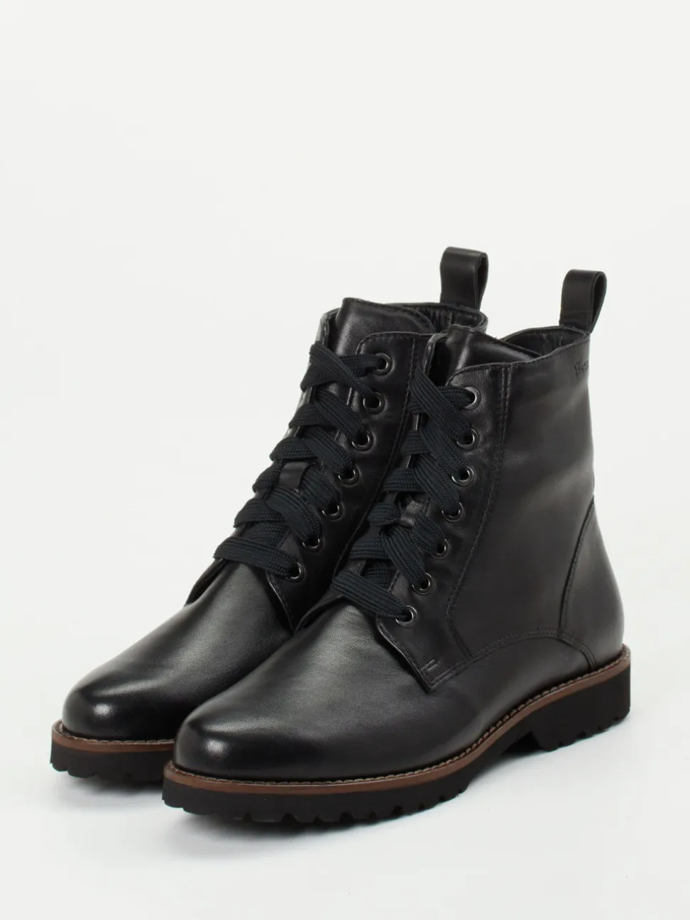 Sioux – Schnürstiefelette aus Kalbleder schwarz