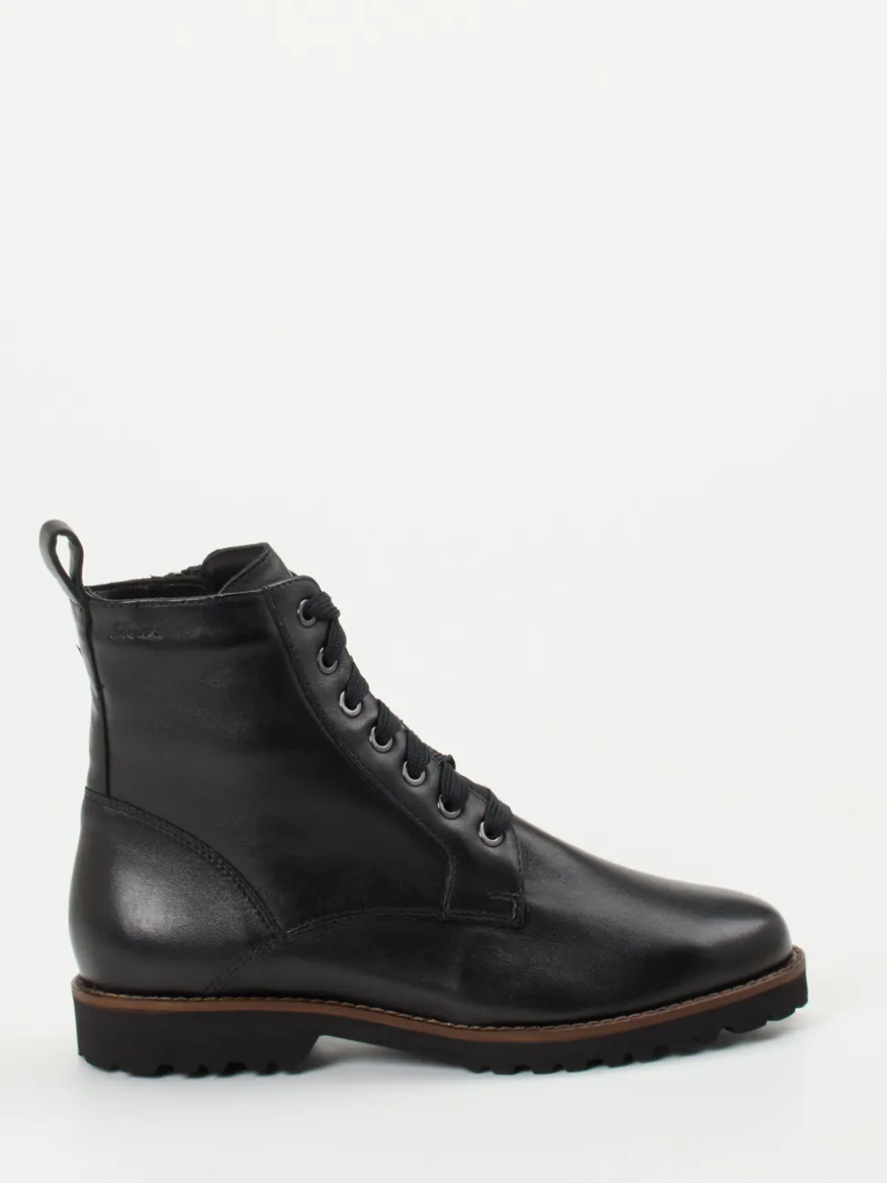 Sioux – Schnürstiefelette aus Kalbleder schwarz