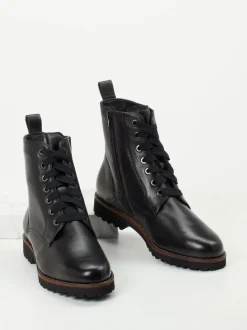 Sioux – Schnürstiefelette aus Kalbleder schwarz